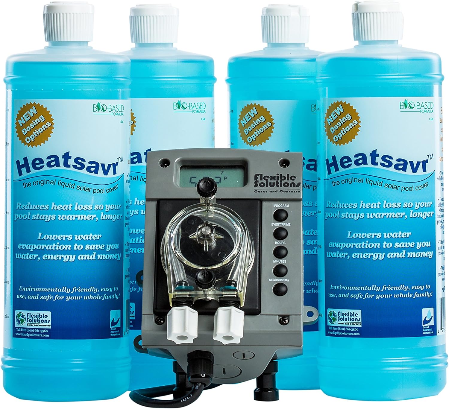 Heatsavr Liquid Solar Pool Cover Kit with pump - 4 Litres