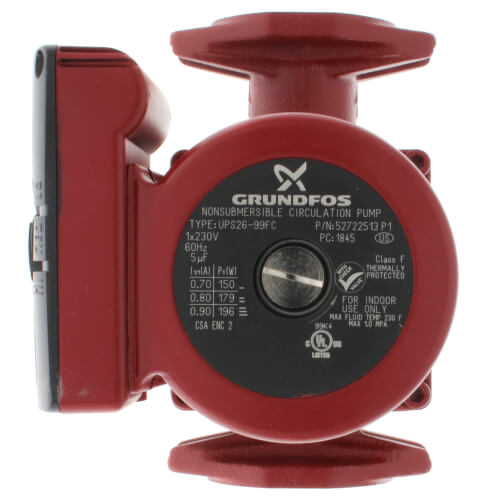 Grundfos-UPS26-99 FC 3-Speed Circulator Pump 240 VAC 1/6 HP - 52722513